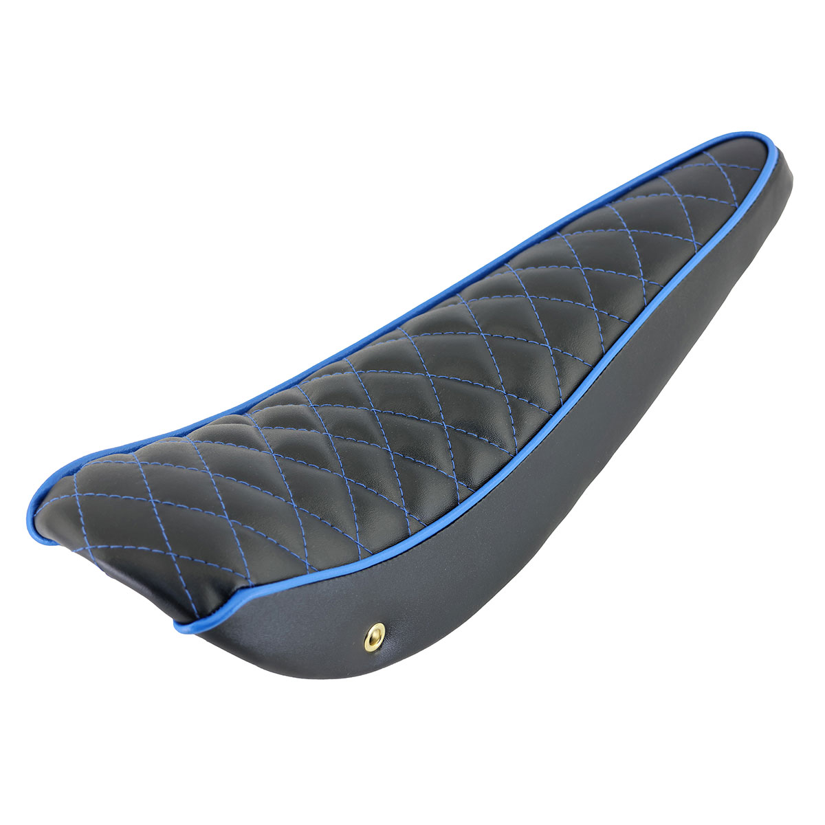 20 Diamond Banana Saddle Vinyl All Black Blue/Stitch.